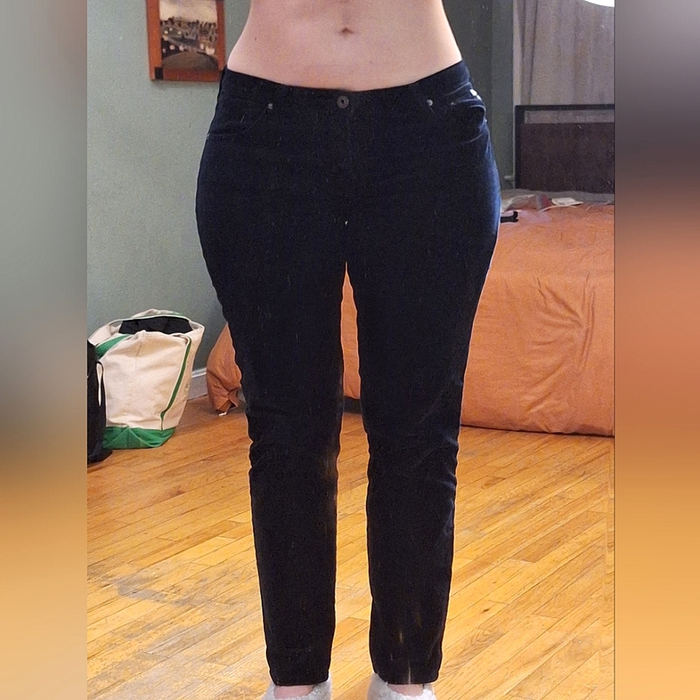 AG Adriano Goldschmied | Blue Corduroy Cigarette Fit Jeans